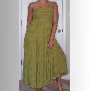 OLIVE GREEN 'BY THE RIVER' MAXI
